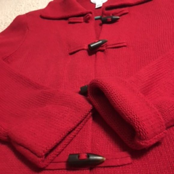 Vintage Talbots Sweater/Jacket with Toggle Buttons  Size M  Italian Yarn - Picture 6 of 10